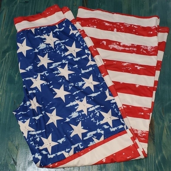 American Flag Lounge Pants Euc - Picture 3 of 4